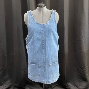 Essentials Style 100% Cotton Overall Dress, Size Large
